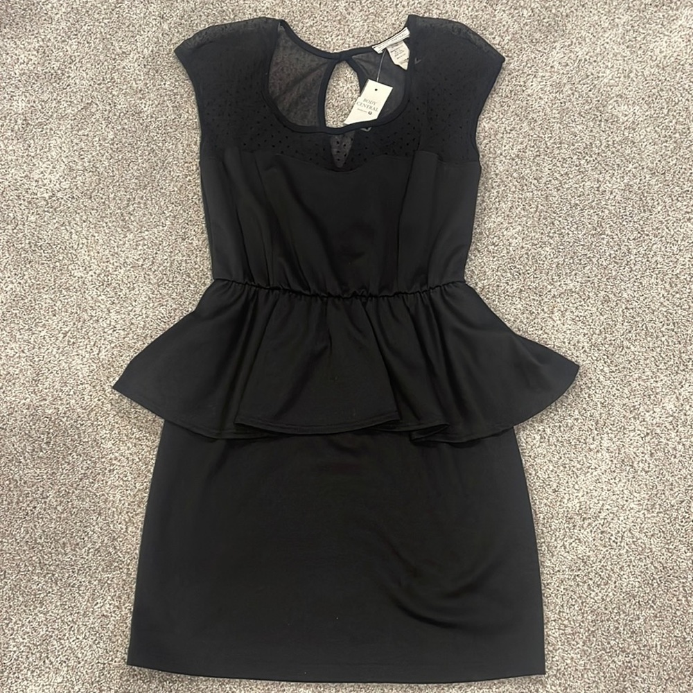 NWT Body Central Peplum Ruffle Dress